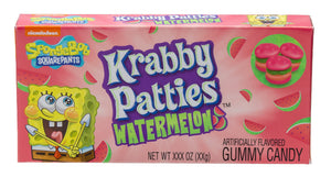 Frankford Spongebob Gummy Krabby Patties Watermelon Theater Box 2.54oz X 12 Units