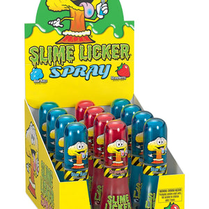 Toxic Waste Slime Licker Spray Blue Razz and Strawberry 0.95oz X 12 Units