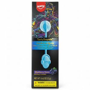 Amos TastySounds Audio Lollipop Blueberry - 0.42oz