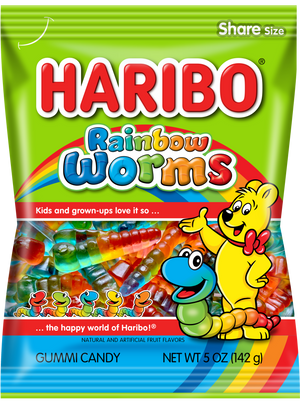 Haribo Rainbow Worms Peg Bag (5oz)