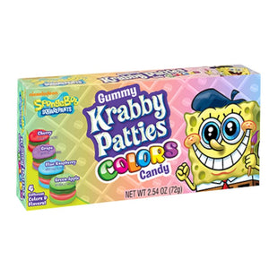 Frankford Spongebob Gummy Krabby Patties Colors Theater Box 2.54oz X 12 Units