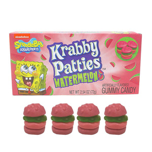Frankford Spongebob Gummy Krabby Patties Watermelon Theater Box 2.54oz