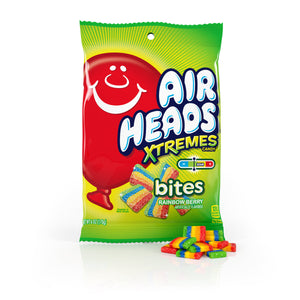 Airheads Xtreme Rainbow Bites Peg Bag 6oz X 12 Units